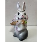 Фарфор. Статуэтка "Заяц с морковкой" Добруш (редкий окрас).  АУКЦИОН не с рубля без МПЦ.