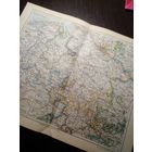 Ганновер земля  Германия карта начала 1900-х 31Х24 см