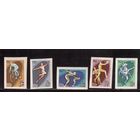 СССР-1963, (Заг.2790-2794)  ** (1м -*) , Спорт, Спартакиада СССР,БЗЦ