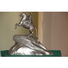 Скульптура Петр 1 ( большая )   высота 27 см , длинна 26 см    целая