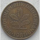 Германия 10 пфеннигов 1981 г. F