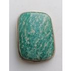 Брошь СССР натуральный камень Амазонит