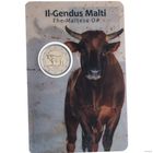 2 евро 2025 Мальта Мальтийский бык блистер BU