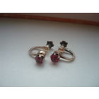 Клипсы с розовым аметистом проба 875,позолота, КЛЕЙМО, с винтовой застежкой. Отличное состояние! Винтаж.