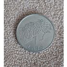 Латвия 1 лат, 2006 Дубовый венок