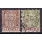 40.BrKM. Великобритания. Колонии. Маврикий. Герб. Стандарт. 2C, 4C. 1910 г. Mi.##132/134.
