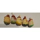 Елочные мини игрушки Семейка грибов из теребовлянского набора Малютка