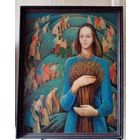 Веремьев Иван "Лен", 92х74см, холст масло, СССР 70е. торг