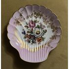 Тарелка Ракушка Красивый букет Лимож Limoges антикварная Франция начало ХХ века