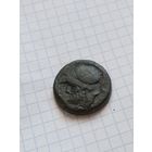 Древнегреческий секстанс (асс) 282-203 года до нашей эры. Бруттиум - древнегреческая колония на юге современной Италии (Калабрия). Оригинал!!!
