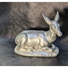 Статуэтка фигура из метала.  Олень литье СССР. С рубля.
