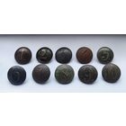 Пуговицы полковые. С 1 по 10