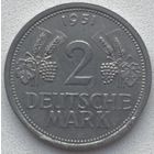 Германия 2 марки 1951 г. J