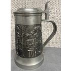 Оловянная пивная кружка Auerhahn Германия. 11 х 17 см