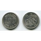Япония. 100 йен (1964, серебро, XF) [Олимпийские игры]