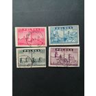 Польша 1945 Неполная серия марок "Взгляд из Варшавы: до и после ее разрушения" (гашение без клея, наклейки) Mi.414-415, 417, 419 каталог 1.40 евро