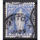 8.BrKCI. Великобритания. Колонии. Виргинские острова. Святая Урсула. 1899 г. 2 1/2P. Mi.#20.