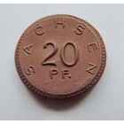 20 пфеннигов 1921 Керамика. Саксония.