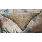 Платок, косынка из шерсти. Цвета хаки. Эксклюзив. Ручная работа.