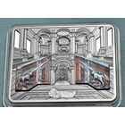 Острова Кука 10 долларов 2014г. "Королевский дворец в Казерте". Мрамор. Монета в капсуле, подарочном футляре; сертификат; коробка. СЕРЕБРО 77,75гр.(2,5 oz).