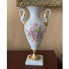 Ваза с ручками Лебеди Цветы ручная подрисовка Suiss 24 см