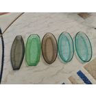 Селедочница СССР цветное стекло 5 шт одним лотом