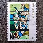 Марка Польша 1971 год Витраж
