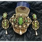 Брошь и клипсы комплект
