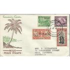 Британские колонии. Ниуэ о-в, полная серия 1946 г. SG98-101 на сувенирном конверте FDC