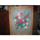 Картина Цветы,холст,масло,Н/Х 30-40-е года.