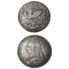 КОПИЯ 5 шиллингов 1887 Великобритания Дракон - флаг Уэльса