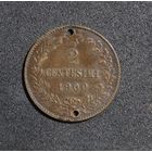 Италия 2 чентезимо, 1900г KM# 30 знак "R"