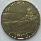 Науру 5 долларов 2017 г. Корабли. USS Missouri