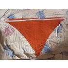 Платок, косынка из шерсти. Оранжевого цвета. Эксклюзив. Ручная работа.