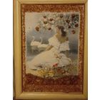 Картина по краям украшено янтарем