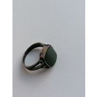 Кольцо СССР, серебро 875 пробы, Нефрит, торги с Рубля