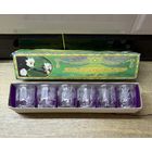 Подарочный набор рюмок хрустальных СССР,в коробке,резной рисунок