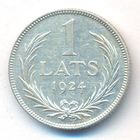 1 лат 1924 г. серебро