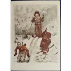 Лыжники. Худ.А.Пахомов. 1958 г.