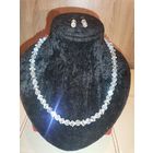 Бусы и серьги, времён ЧССР, длина 88 см., застёжка рабочая.