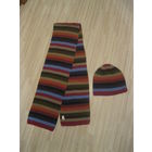 Деми комплект из шарфа и шапки для парня