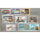 Транспорт. 9 марок. Техника, гаш.