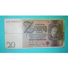 Банкнота 20 марок  Германия 1929 г.