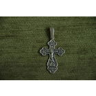 Крест нательный , серебро  ( 22 мм х 40 мм )  в использовании не был