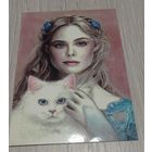 Посткроссинг. Художник Людмила Михайленко, "Аврора" (10х15). Подписана.