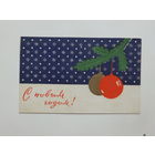 Пинская с новым годом 1967  9х14 см открытка БССР