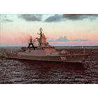 Почтовая карточка "Корвет пр. 20380. "Сообразительный выходит из Кронштадта. 30.07.2022"