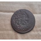 2 копейки 17?? перечекан из 4 копеек 1764 года