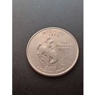 США 25 центов  2007 г. P - Вайоминг