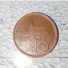 10 крон 1993 года Чехия. Чешская республика. Красивая монета!